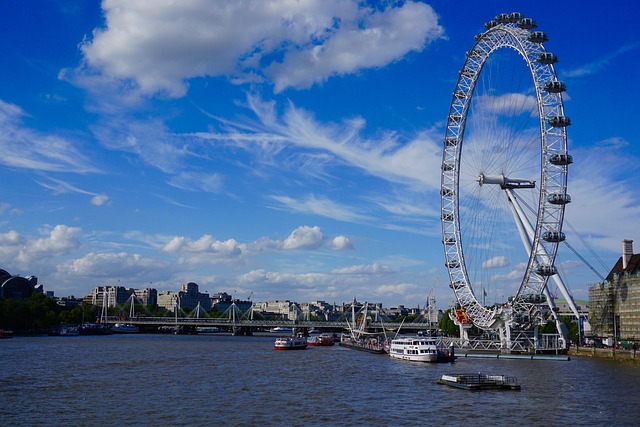 The London Eye on the South Bank of the River Thames