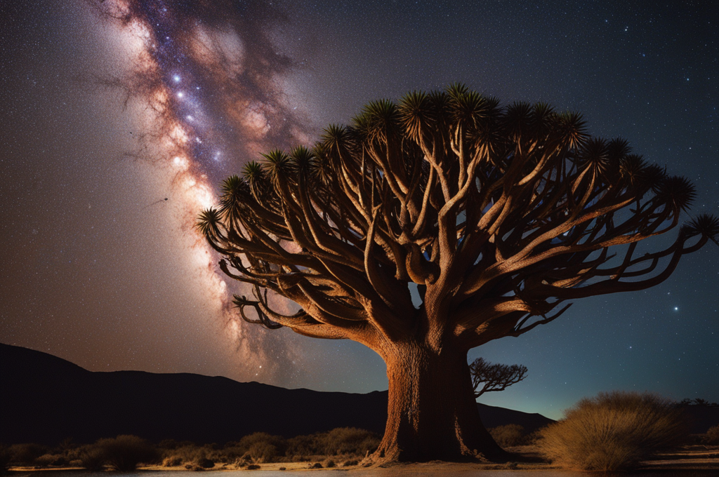 Quiver-tree forest stargazing Namibia